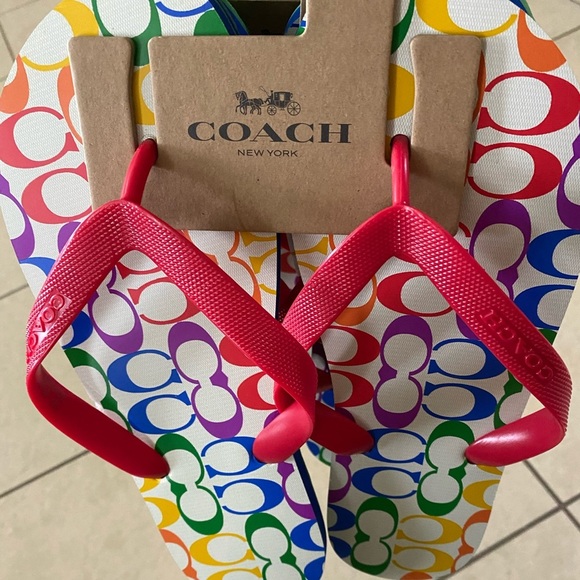 Women’s Coach Pride Rainbow Signature Flip Flops🌈​ - Picture 6 of 9